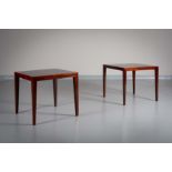 TWO ROSEWOOD LAMP TABLES, DANISH 1960s,