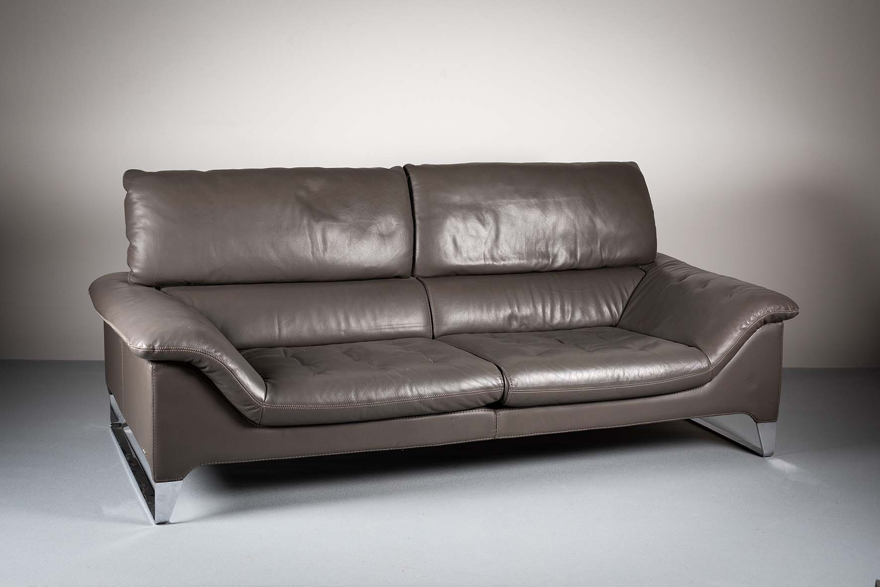 A LEATHER SOFA, by Roche Bobois, with ad - Image 2 of 3