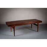 A ROSEWOOD COFFEE TABLE, 160s Danish, on