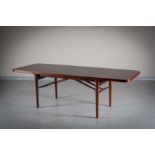 A ROSEWOOD EXTENDING DINING TABLE, DANIS