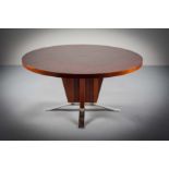 A ROSEWOOD CIRCULAR LOW TABLE, 1930s, on
