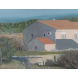 Eithne Jordan b.1954 PINK HOUSE 2005 Oil on linen, 19 3/4" x 25 1/2" (50 x 65cm), signed and dated