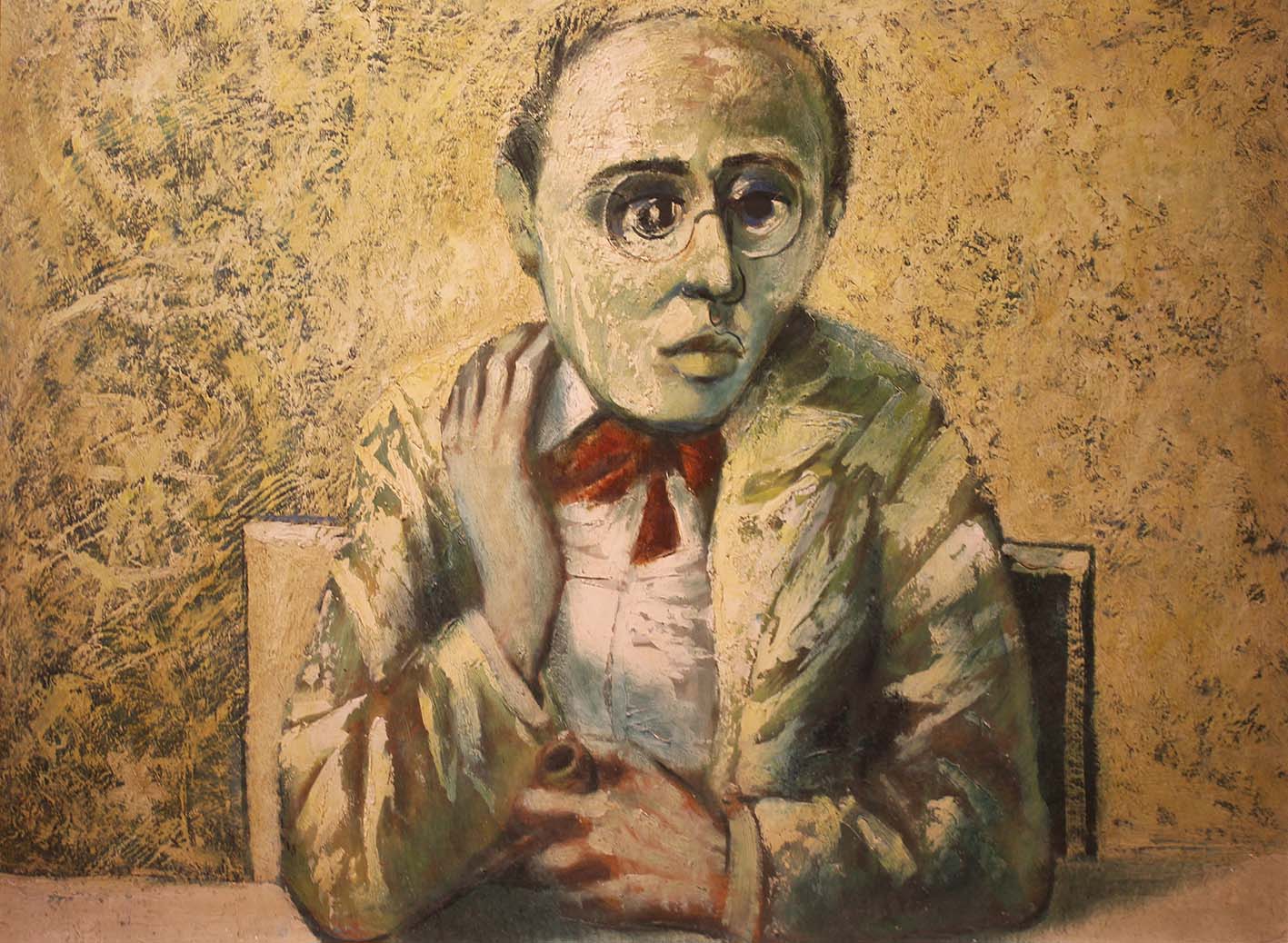 Daniel O'Neill 1920-1974 PORTRAIT OF A POET Oil on board, 19 1/4" x 28" (49 x 71cm), signed,