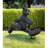 Patrick O'Reilly b.1952 MARCHING ON Bronze, 55" high x 65" long x 21 3/4" wide (140 x 165 x 55cm),