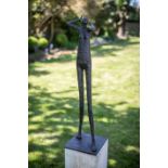 Rowan Gillespie b.1953 IN AWE Bronze, 44” high (112cm), excluding stone plinth; signed, inscribed