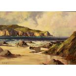 George Gillespie RUA, 1924-1995 HORN HEAD, KILLYAHOEY STRAND, DONEGAL Oil on canvas, 20" x 30" (51 x