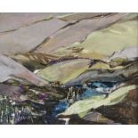 Rosemary Mitchell ICE COLD POOL Oil on canvas, 16" x 20", signed.