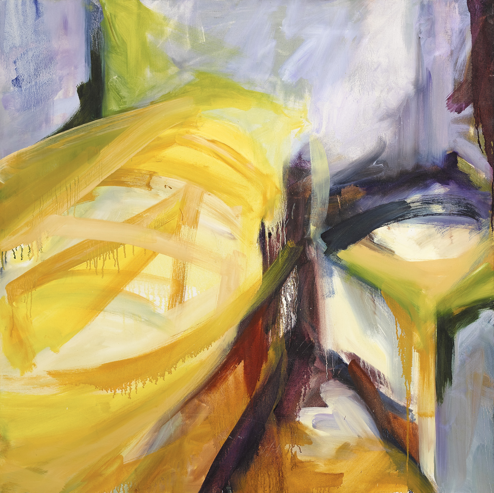 Mairead Laher THE YELLOW WALLPAPER SERIES No. 8 Oil on canvas, 48" x 48"