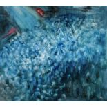 Shelly McDonnell VICAR STREET CROWD Oil on canvas, 48" x 53 1/2", signed.