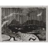 Patrick Pye SAINT IN HIS WORLD Etching 6" x 8" , signed and inscribed ed. 25/40