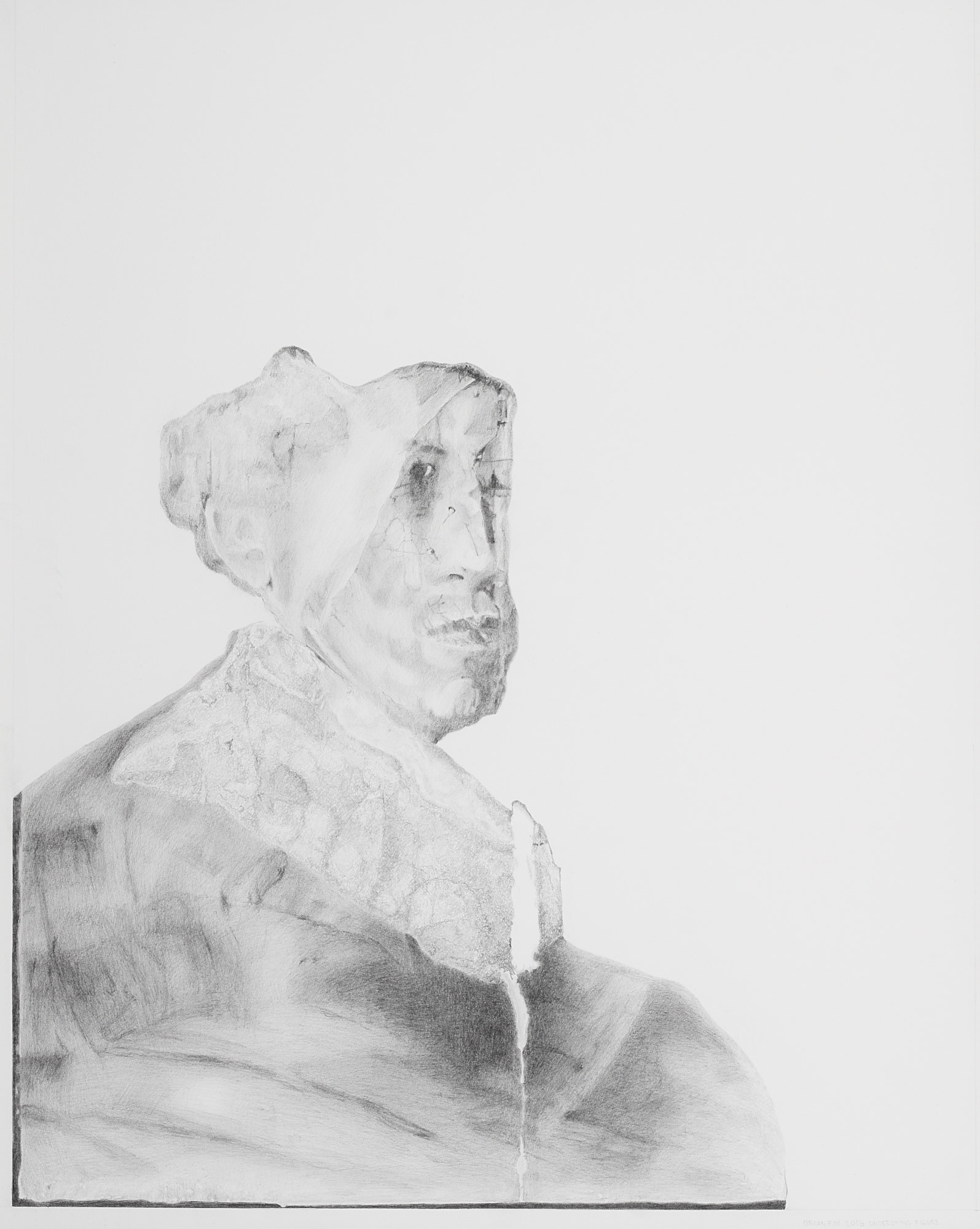 Brian Fay  FROM A SPECULATIVE RECONSTRUCTION OF UNDERLYING FIGURE - MASS- XRAY- REMBRANDT IN OLD