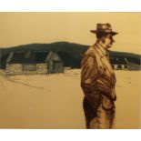 Martin Gale KING OF THE MOUNTAIN Etching, 18 1/2" x 15", signed, inscribed, ed. 3/100.