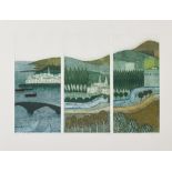 Anne Anderson THE ROAD IS ALMOST LEVEL-SLANEY  Etching, 15 1/2"  x 23", ed. 3/12