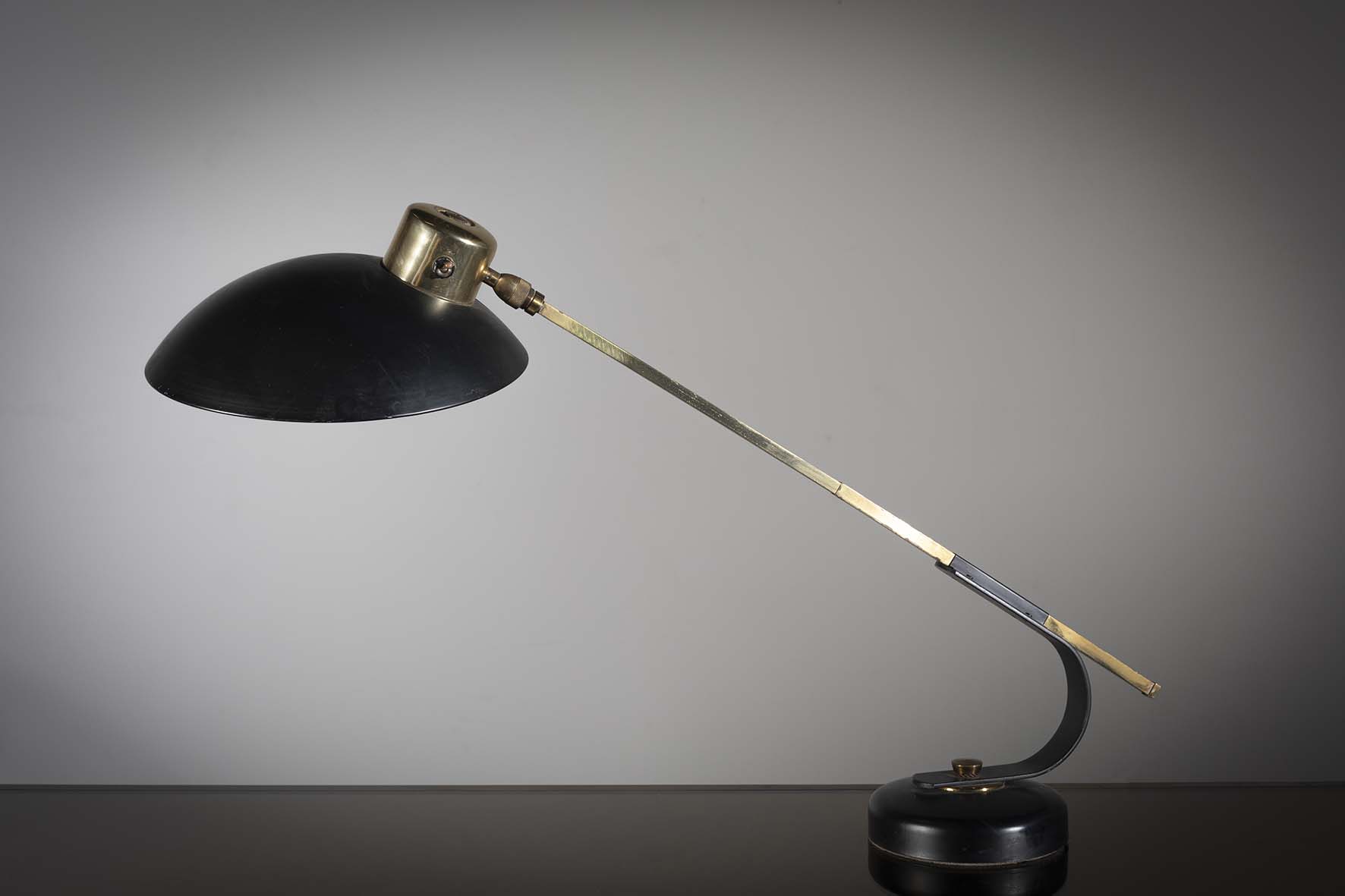 AN EXECUTIVE LAMP, 1960s, on swivel base, 51cm high