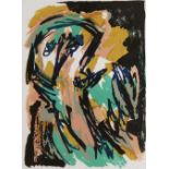 Karel Appel 1921-2006 SMALL PERSON VASE 1962 Artist's proof, 16" x 12 1/2" (40.5 x 32cm), signed.