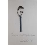 Michael Farrell I DON'T MIND HOW YOU PAINT MY SOUL BUT GET MY TIE CORRECT Lithograph, signed,