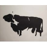 Louis le Brocquy HRHA, 1916-2012 THE BULL OF CUAILNGE  Brush lithograph, probably signed and dated