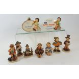 A GOEBEL HUMMEL FIGURINES PLAQUE, 4 ins high, a ditto "Authorised Dealer" PLAQUE,