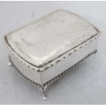 A small hallmarked silver jewellery casket CONDITION: Please Note - we do not make