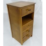A retro walnut bedside cabinet by Avalon and another (2) CONDITION: Please Note -