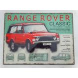 21st C Painted cast metal sign 11 3/4 x 15 3/4 Range Rover Classic CONDITION: Please