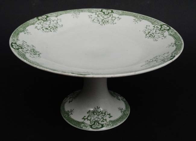 A late 19thC ' Wedgwood, Wellesley of Stafford "Of Etruria" pattern white twin handled cake-stand, - Image 18 of 19