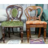 3 + 1 Victorian dining chairs CONDITION: Please Note - we do not make reference to