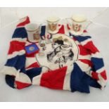 A quantity of coronation items to include mugs, flag,