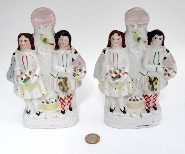 A pair of 19th C staffordshire figures CONDITION: Please Note - we do not make