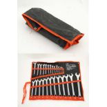 A 25 piece combination spanner set,