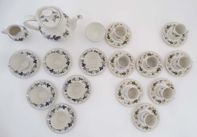 A Royal Doulton '' Burgandy '' pattern tea set , number TC1001, to include teapot, milk jug, - Image 13 of 19
