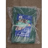 Two 9ft x 12ft Green multi purpose tarpaulins (2) CONDITION: Please Note - we do