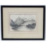 Early XX, Pencil, ' The Drachenfels ' ( North Rhine - Westphalia , Germany ),