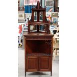 Edwardian corner cabinet with bevelled mirror top CONDITION: Please Note - we do