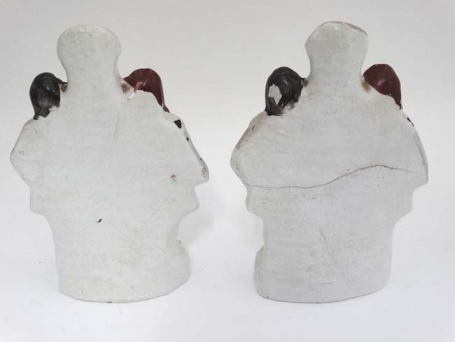 A pair of 19th C staffordshire figures CONDITION: Please Note - we do not make - Image 2 of 7