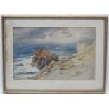 XIX Scottish School, Watercolour, ' Cape Wrath 10 Aug 1869 ' (Scotland's most north-westerly point),