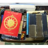 A box of books to include 'The Sun King' by Nancy Mitford, 'English Antiques',