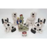 6 Staffordshire figurines CONDITION: Please Note - we do not make reference to the