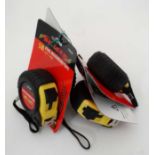 4 No 5 Metre measuring tapes CONDITION: Please Note - we do not make reference to