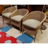 Three Lloyd Loom style chairs made by Classic Furniture Group PLC CONDITION: Please