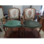 Pair of late 20thC Fauteuils CONDITION: Please Note - we do not make reference to