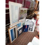 Assorted Pictures to include: Framed watercolour of a Tree Signed Roussi,