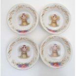A set of four c1910 '' Quaker Rolled White Oats '' advertising bowls,