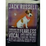 21st C Metal sign15 3/4" x 11 34" 'Jack Russell' 'Fearless' 'Vocal' CONDITION: