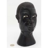 Carved African Head CONDITION: Please Note - we do not make reference to the