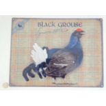 21st C Metal sign 400 mm x 300 mm wide " Black Grouse" CONDITION: Please Note - we