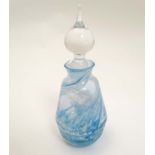 A Caithness glass Scotland scent / perfume bottle and stopper 6" high overall CONDITION:
