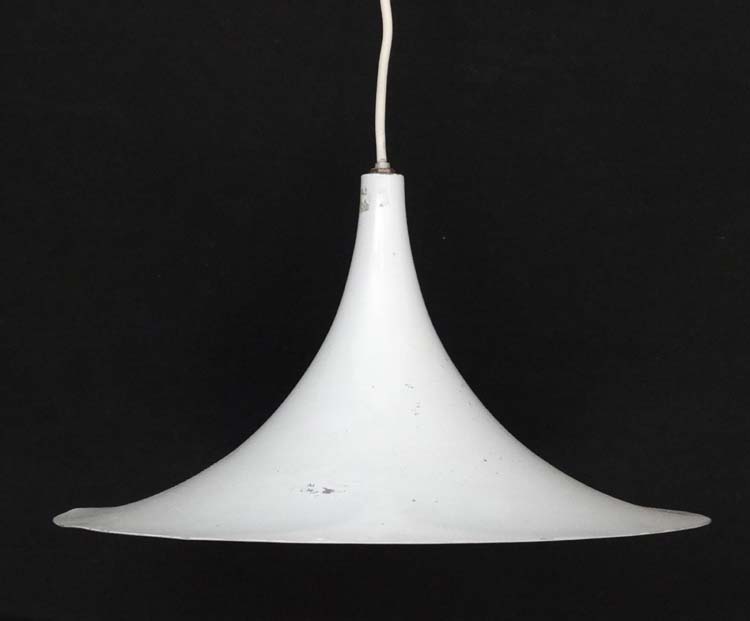 Vintage Retro : A Danish designed Pendant light / Lamp with white livery , model Semi , - Image 5 of 5