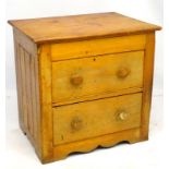 A late 19thC spruce pine chest of drawers 32" wide x 24" deep x 31" high CONDITION: