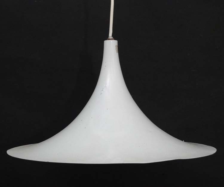Vintage Retro : A Danish designed Pendant light / Lamp with white livery , model Semi , - Image 4 of 5